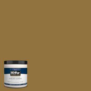 BEHR Premium Plus 8 oz. Cattail Brown Interior/Exterior Paint Tester 
