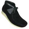 Clarks Mens Originals Wallabee Black Suede Boots  