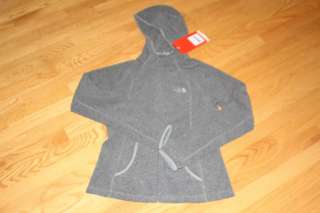 NWT North Face Woman TKA 100 Masonic Hoodie Fleece Jacket Grey XS S M 