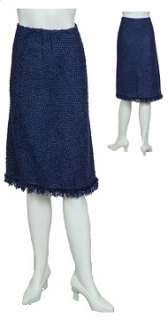 Fabulous ESCADA Blue Tweed Skirt $680 10 40 NEW  