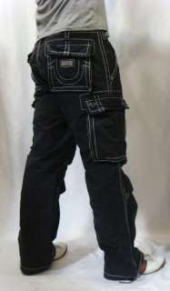 NWT TRUE RELIGION Brand Jeans Mens Big T White Stitch Anthony Cargo 