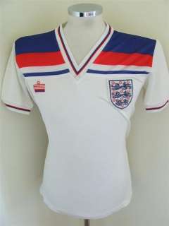 Vintage WORN Shirt England 1982 #8 Trevor Francis Home Admiral Jersey 