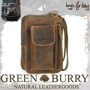 GreenBurry Leder Herrentasche Handgelenktasche Tasche  