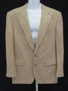 AQUASCUTUM Tan Herringbone Blazer Jacket Sz. 46 Chest  
