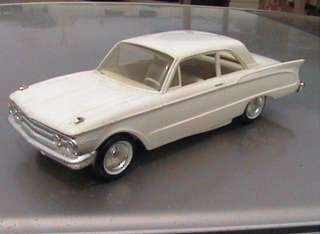 vintage 1960 mercury comet white promo model car autombile 2 door 