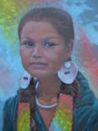 well rick onehorse rainbow native american mona lisa original painting