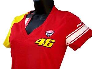 Valentino Rossi authentic VR46 Ducati Female Ladies Tshirt T shirt 