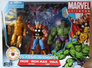 Classic Avengers Super Hero Team Pack Marvel Universe Figures  