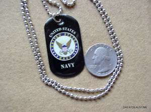 UNITED STATES NAVY EAGLE SEAL DOG TAG NEW WITH CHAIN  