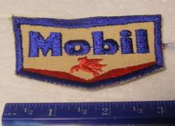 VINTAGE ** MOBIL oil Gas Station WORKERS * CLOTH PATCH **  