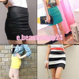Candy Color Short Mini Bandage Skirt Dress 7 Color Choice  