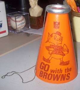 1960s Cleveland Browns Brownie Plastic Megaphone  