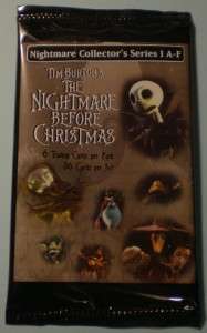 Tim Burton Nightmare Before Christmas Trading Card Pack  