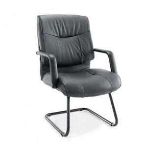  Alera® Stratus Series Leather Guest Chair CHAIR,GUEST,BK 