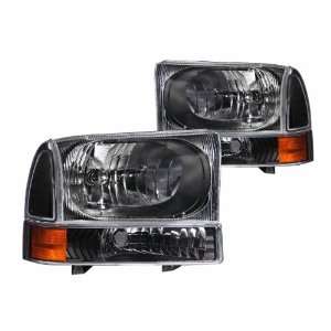Anzo USA 111080 Ford Black with Corner Amber Headlight Assembly 