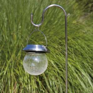 The Emporium   Hanging Glass Border Ball. Outdoor Garden Solar Light