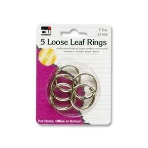  Charles Leonard Co.  Looseleaf Ring, 1 Diameter, 5/PK 