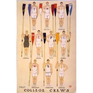  c1908. poster College crews