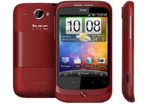 HTC WILDFIRE RED MOBILE PHONE ON THREE (3) PAYG 5050553172384  