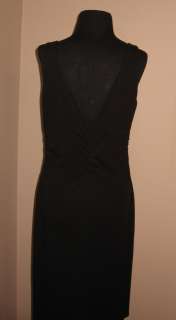 Ann Taylor LOFT Grecian style sleeveless black dress 6  
