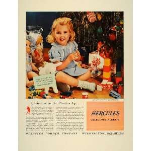  1941 Ad Hercules Plastic Girl Child Christmas Tree Toys 