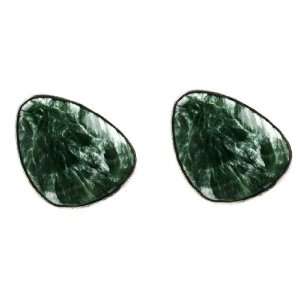 Seraphinite and Sterling Silver Angel Stone Earrings Ian 