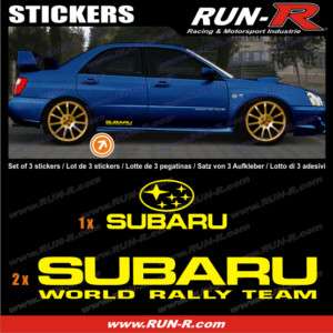   Sticker Subaru jaune   WRC Impreza WRX Legacy   SU12J
