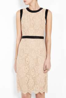 Milly  Marcella Bow Shift Short Sleeve Lace Dress by Milly