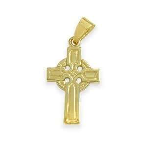  14 Karat Yellow Gold Religious Celtic Cross with 20 Inch 