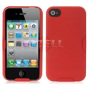   RED BACK CASE & SWIVEL BELT CLIP HOLDER FOR iPHONE 4 4G Electronics