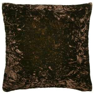  Crushed Velvet Pillow, Brown 20x20