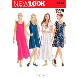  New Look Sewing Pattern 6352 Misses Dresses, Size A (8 10 
