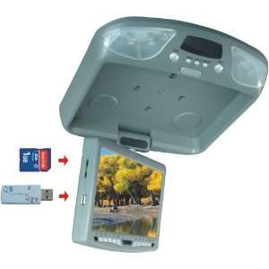   T90dvfd grey All in One Huge 9 Inch Flip Down, Roof Mount Car Monitor