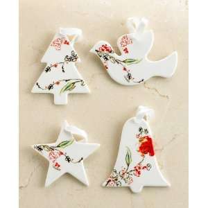  Lenox Christmas Ornaments, Set of 4 Chirp Holiday