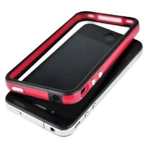  Red and Black Premium Bumper Case for Apple iPhone 4   AT 