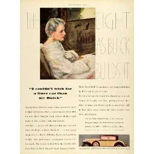  1930 Ad Fisher Body Lady Fur Coat Buick Straight Eight 
