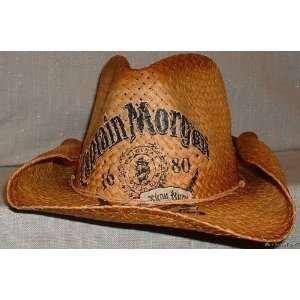  CAPTAIN MORGAN Logo Print Straw Cowboy Cap / HAT 