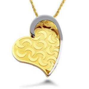   Steel Yellow Gold Plated Heart Pendant West Coast Jewelry Jewelry