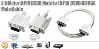 5M S VGA Dsub 15 to 9 Pin HD Cable for LCD Laptop PC  