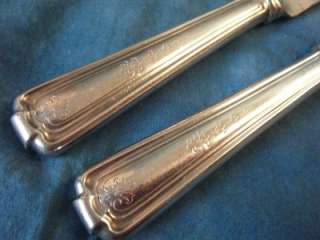   Silver Plate 1918 LOUVAIN 1847 Rogers Bros 2 TABLE KNIVES  