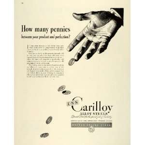  1943 Ad Carnegie Illinois Steel Carilloy Alloy Metal 