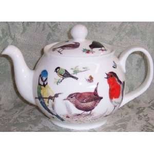    Garden Birds 32 Ounce Teapot by Roy Kirkham