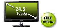 Samsung P2570HD Black 24.6 inch 4ms HDMI Widescreen LCD Monitor 300 cd 