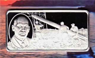 500 Grains Robert H.Goddard Inventor Limited Edition Sterling Silver 