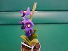 Dollhouse Miniatures flower pot Dept 56 Orchid Iris dai
