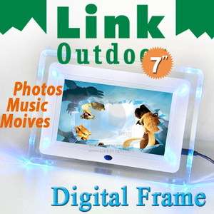 Multi functional TFT LCD Digital Photo movie Frame+DC Adapter 