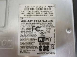   AIR AP1242AG A K9 Wireless Access Point qty avail 882658021961  