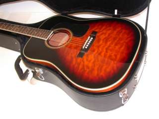 Washburn D10 Quilted Maple Top Acoustic Guitar,Sunburst  
