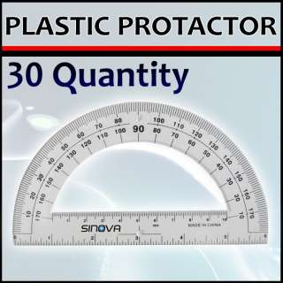 Plastic Protractor ( 30 QUANTITY ), 6 Inch Ruler Edge  