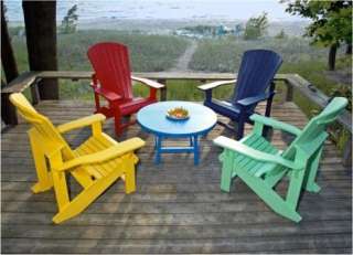 NEW ADIRONDACK CHAIR RECYCLED PLASTIC BEACH PATIO OUTDOOR FURNITURE 